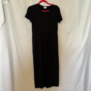 EUC J.Jill Classic Long Black Dress - Size XS